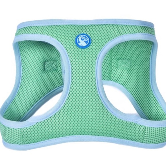 Dog VEST - Step-in DOG Harness - Unisex light GREEN AND Blue.  Breathable mesh - Picture 4 of 9